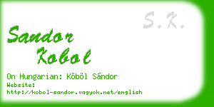 sandor kobol business card